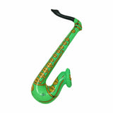 green inflatable saxophone