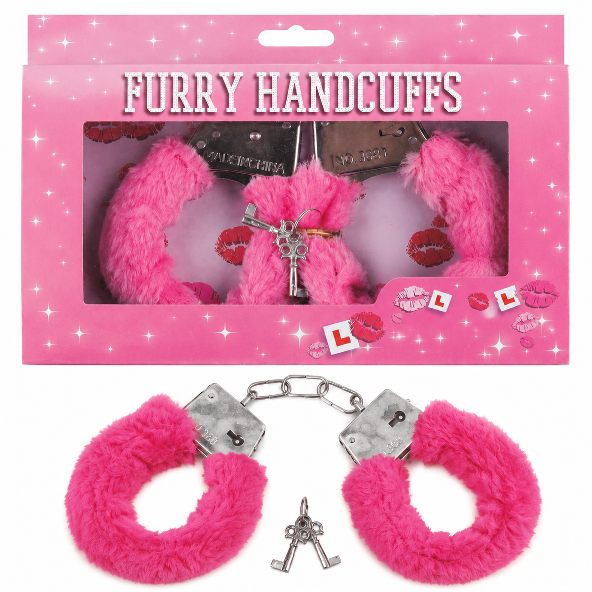 Fluffy Furry Handcuffs Pink Fancy Dress Hen Stag Night Girls Party Role Play Toy