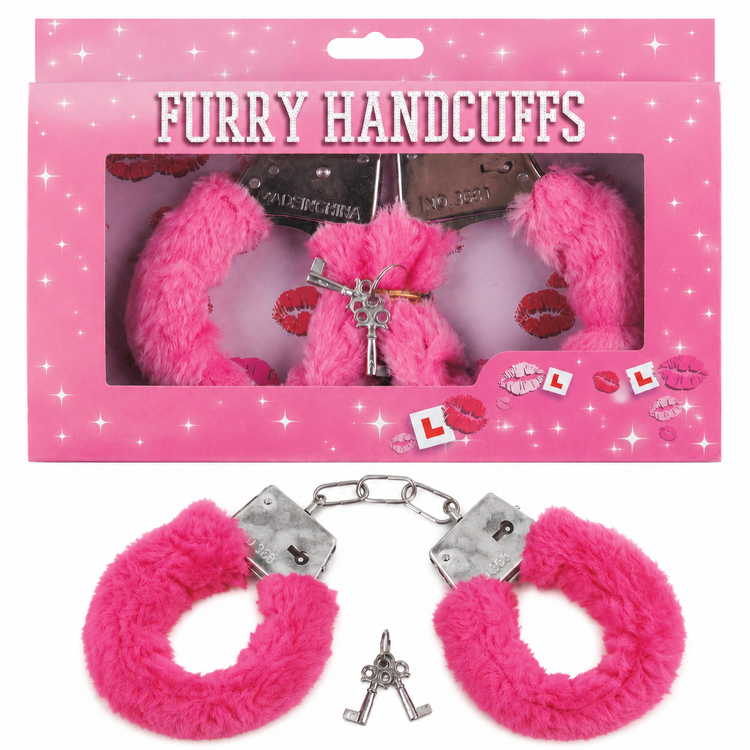 Fluffy Furry Handcuffs Pink Fancy Dress Hen Stag Night Girls Party Role Play Toy
