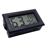 Black digital humidity temperature meter