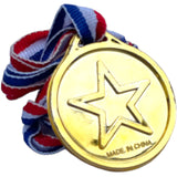 red white blue lanyard sports day prize medal