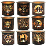 Tea Light Oil Burner Glass Wax Melt Warmer Metal Candle Holder Xmas Gift Idea