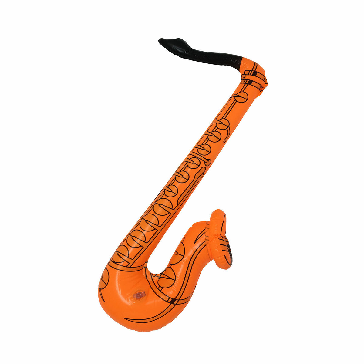 orange inflatable saxophone