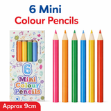 Mini Colouring Pencils 12 Packs of 6 Boys Girls Party Bag Fillers Lucky Dip Toys