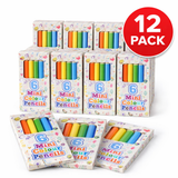 Mini Colouring Pencils 12 Packs of 6 Boys Girls Party Bag Fillers Lucky Dip Toys