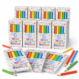 Mini Colouring Pencils 12 Packs of 6 Boys Girls Party Bag Fillers Lucky Dip Toys