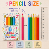 Mini Colouring Pencils 12 Packs of 6 Boys Girls Party Bag Fillers Lucky Dip Toys