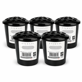 Grave Pot with Lid - Black Vase Flower Holder For Memorial Cemetery Graves
