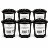 Grave Pot with Lid - Black Vase Flower Holder For Memorial Cemetery Graves