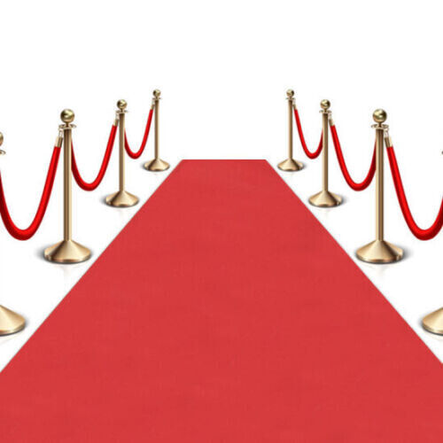 VIP entrance red carpet floor runner