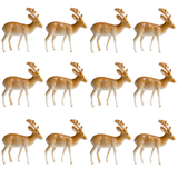 Reindeer Cake Topper Christmas Yule Log Cupcake 4cm Winter Decoration 1-24pc