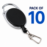 10x Retractable Key Chain ID Card Holder 80cm Extendable Rope Ring Belt Clip