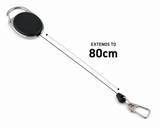 Retractable Keyring Extendable Key Chain ID Badge Holder 80cm Rope Reach