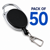 50x Retractable Key Chain ID Badge Holders Extendable Rope Keyring Clip Bulk Buy