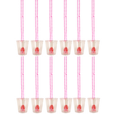 pack of 12 pink shot glasses for hen do party