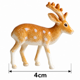 12pc Reindeer Cake Topper Set Christmas Yule Log Cupcake Plastic Snow Decoration