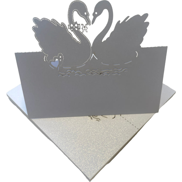 Swan Place Cards for Wedding Guest Names or Table Numbers