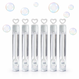 24 Heart Bubble Tubes For White Wedding Party Favours Bag Filler Mini Gift Idea