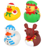 12x Christmas Rubber Duck Bath Toys Party Gift Prizes Xmas Theme Fun Decorations