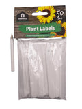 50 plant labels in packaging with pencil