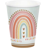 Boho rainbow paper cups