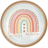 Boho rainbow paper plates