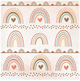 Boho rainbow paper napkins