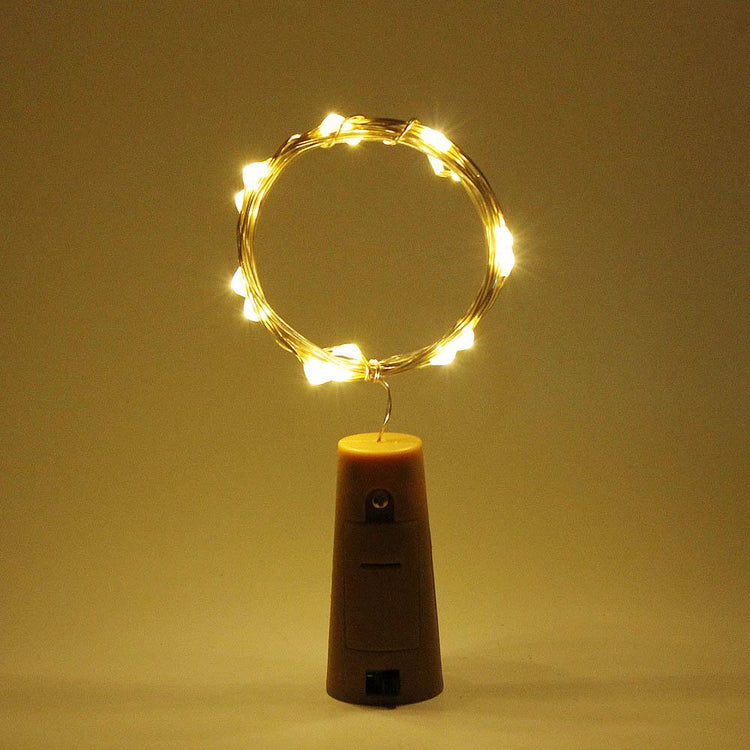 20 LED warm white cork string light