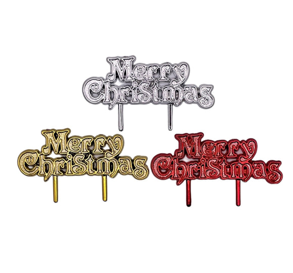 merry christmas sign cake topper