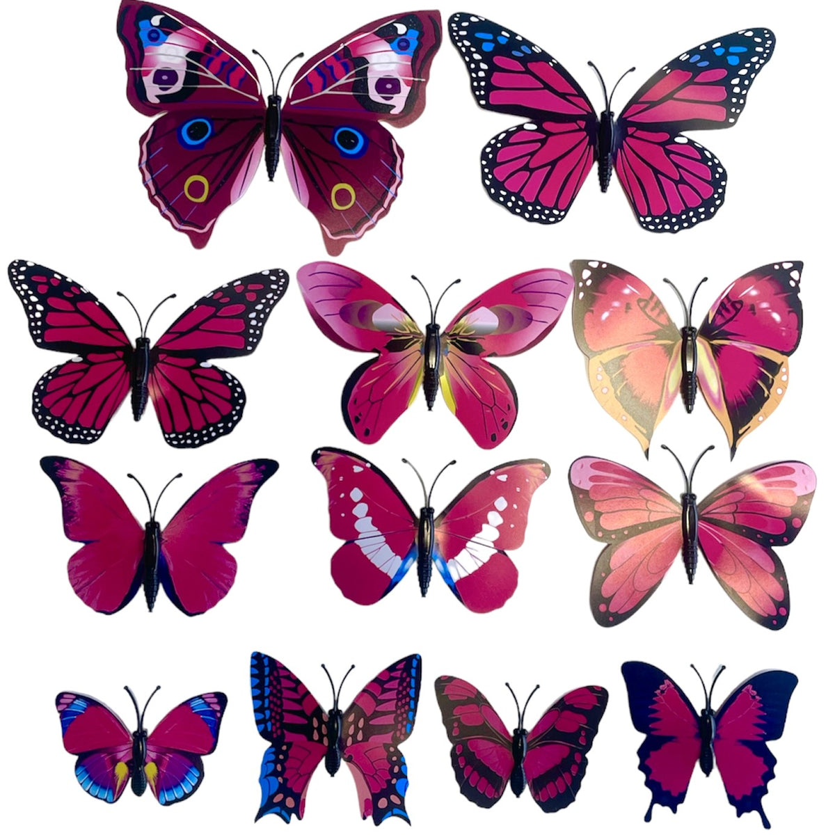 Butterfly Wall Stickers 3D Sticker and Magnetic Insect Home Wall Decor Docoration