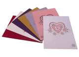 folding heart place cards