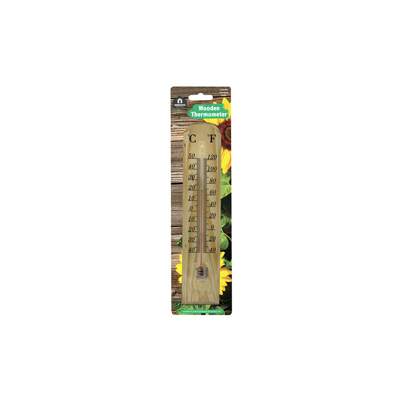 wooden thermometer in packaging
