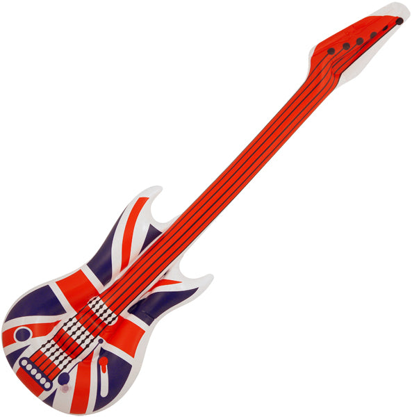 union jack inflatable guitar