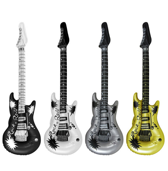 inflatable rock and roll guitars in 4 colours