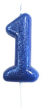 Blue Number 1 cake topper candle