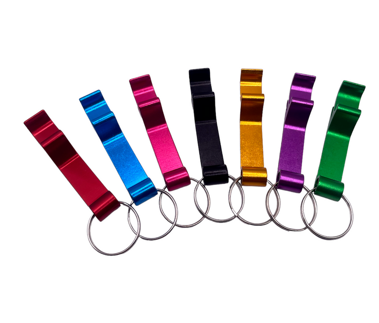 bright colour bottle opener keyring