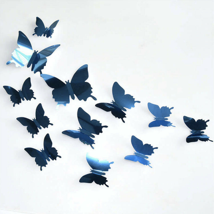 3d Butterfly wall stickers blue