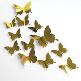 3d Butterfly wall stickers gold