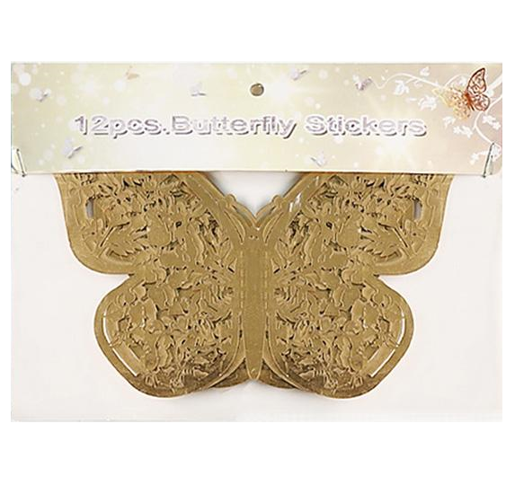 Butterfly Wall Stickers Metallic 3D Stick on Room Decor Decoration Idea