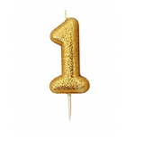 gold number 1 cake candles