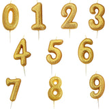 gold number cake topper candles
