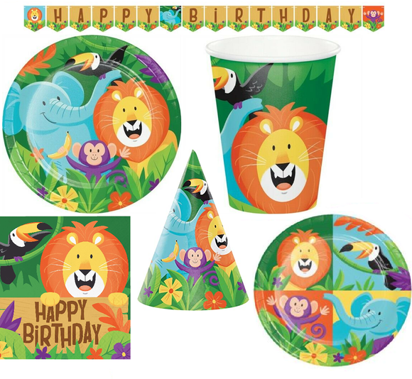 jungle themed party tableware sets