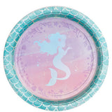 mermaid themed party plates