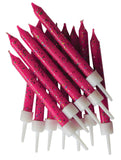 pack of 12 pink cake candles