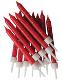 pack of 12 red cake candles