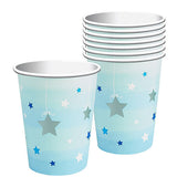 blue twinkle little star baby shower party cups