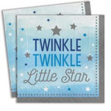 blue twinkle little star baby shower party paper napkins