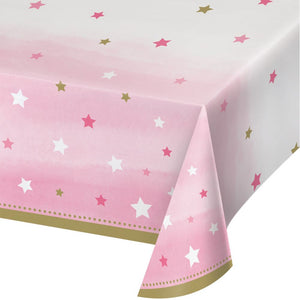 Pink twinkle little star baby shower party tableware