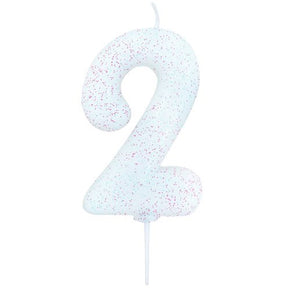 white number age cake candle toppers