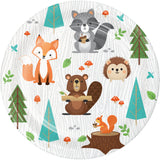 Woodland wildlife nature birthday party plate